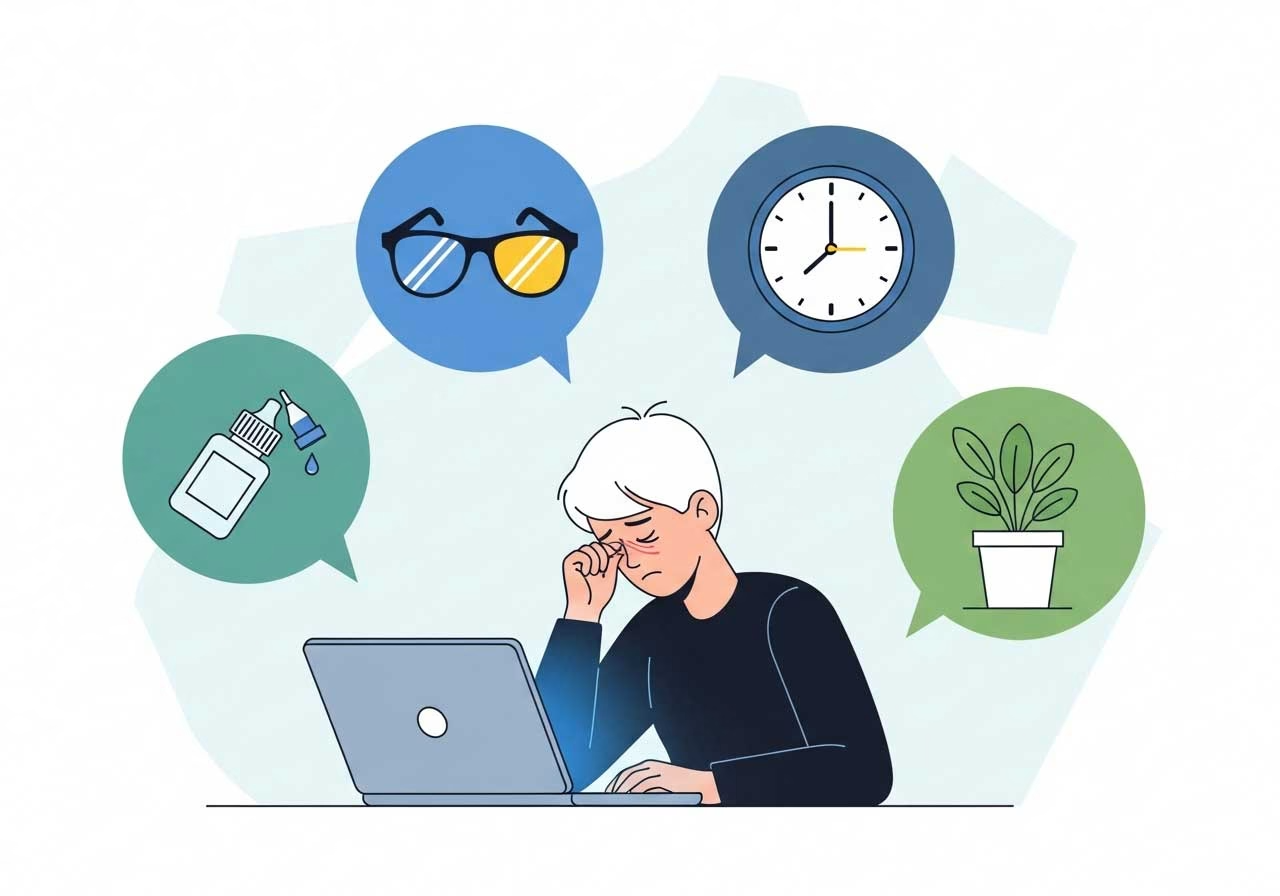 ۷ راهکار ساده و مؤثر برای کاهش خستگی چشم دیجیتال در کارمندان و دانشجویان ایرانی